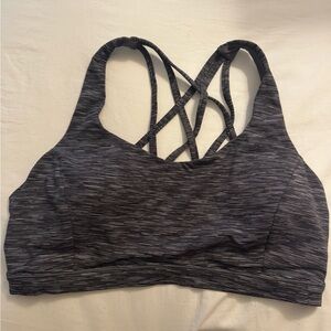 Lululemon Gray Strappy Sports Bra